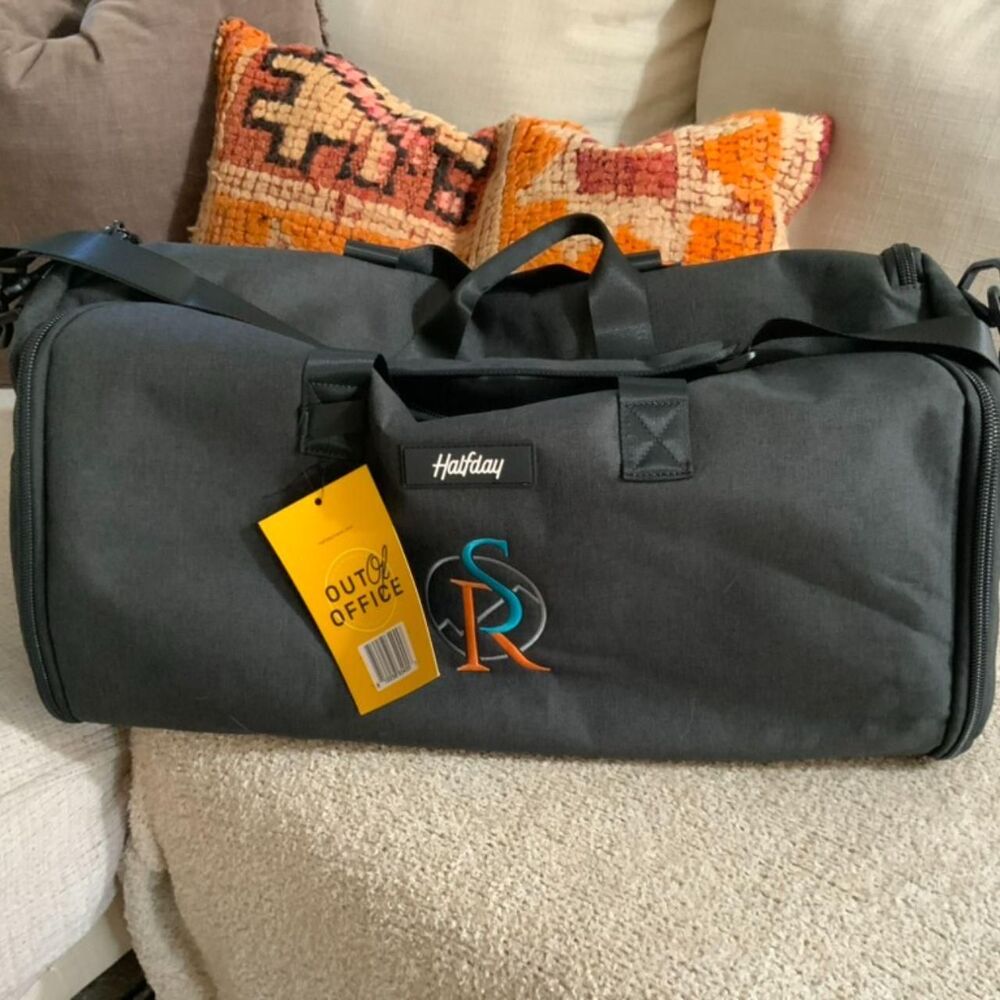 Halfday Garment Duffel Bag Men's Grey and Black Bag